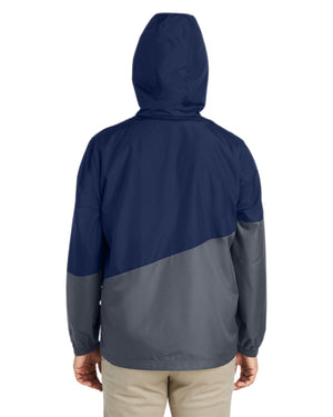 Core365 Unisex Techno Lite Colorblock Windbreaker - Back