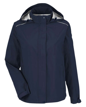 CORE365 Ladies' Packable Rain Jacket - Classic Navy