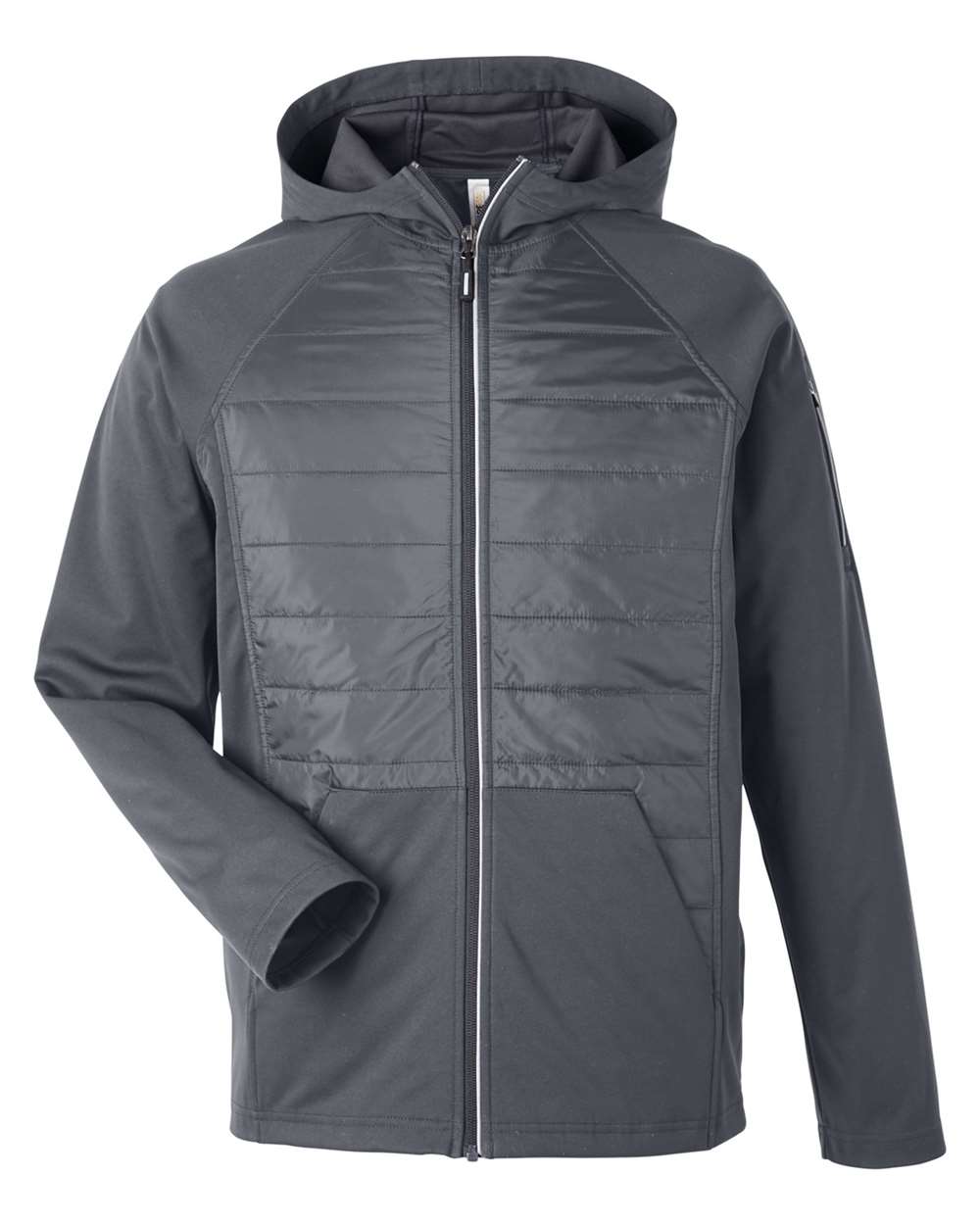 CORE365 Unisex Techno Lite Hybrid Hooded Jacket - Carbon