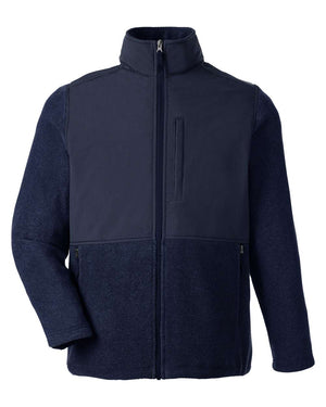 CORE365 Men's Journey Summit Hybrid Full-Zip - Classic Navy/ Classic Navy