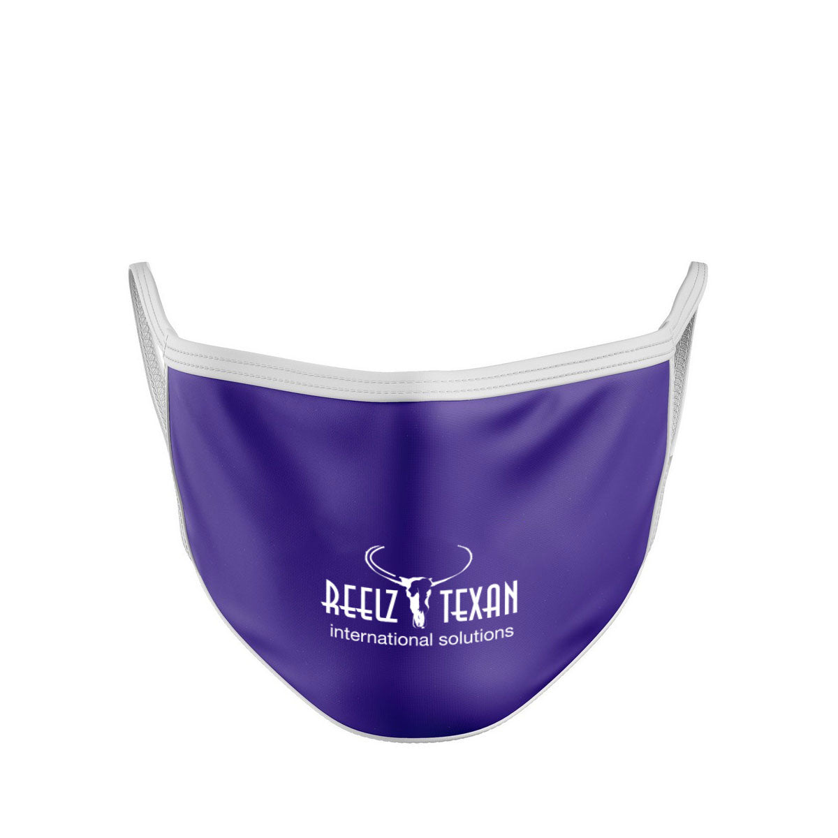 2 Ply Sublimated Polyester Face Mask - White