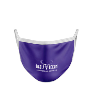 2 Ply Sublimated Polyester Face Mask - White