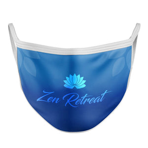 4 Ply Sublimated Polyester Face Mask - White