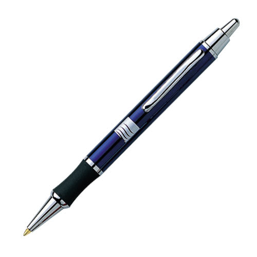 Galaxy Metal Click-Action Promotional Pen - Blue With Silver