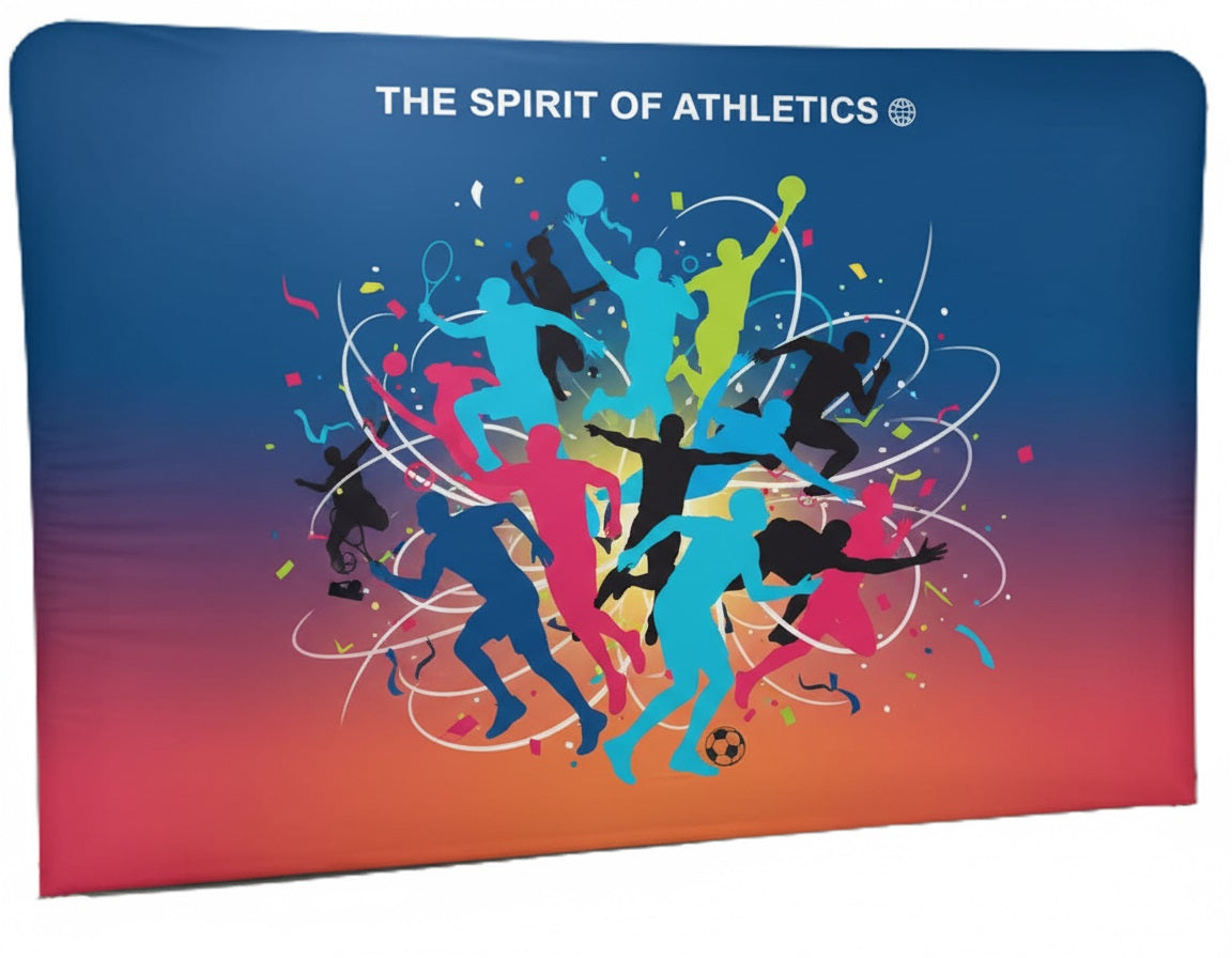 10'W x 8'H EuroFit Straight Wall, Replacement Full Color Graphics Double Sided - Full Color