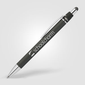 Orbit Spinner Chrome Metal Pen w/ Stylus - Gunmetal
