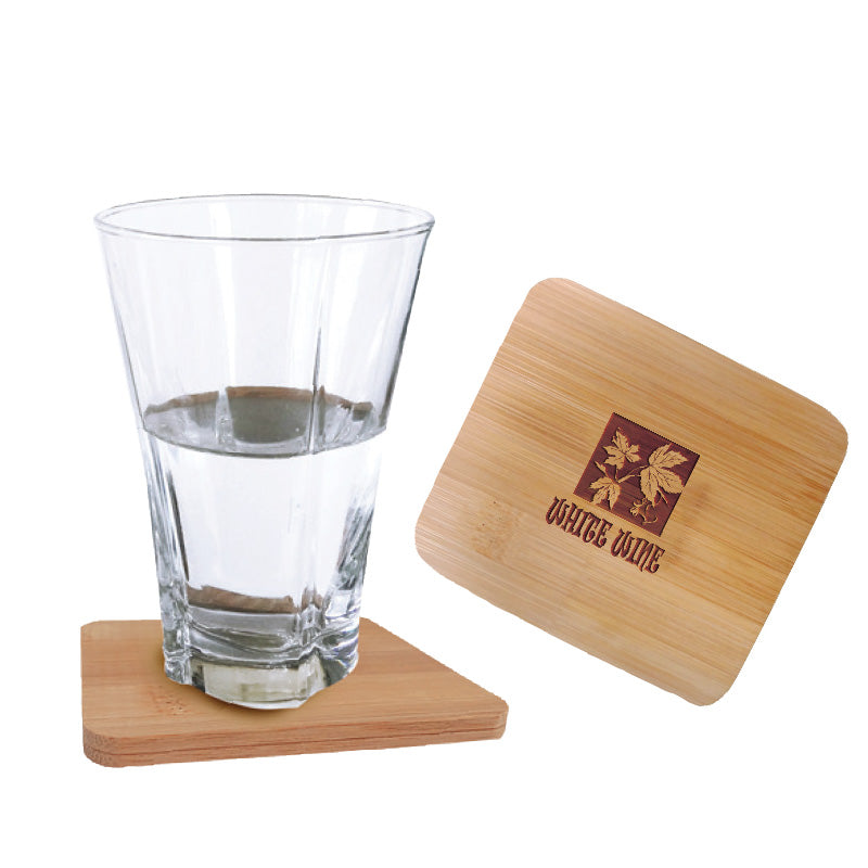 Square Bamboo Coaster - 4 Piece Set - Square