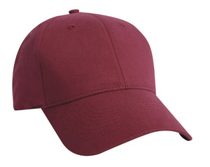 Structured Midweight 100% Cotton Sports Cap - Burgundy