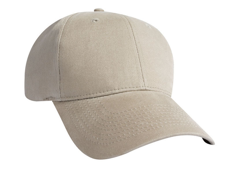 Structured Midweight 100% Cotton Sports Cap - Stone