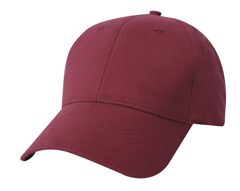 Superior Weight Chino Twills with Velcro Closure and Stiff Peak - Custom Embroidered - Burgundy