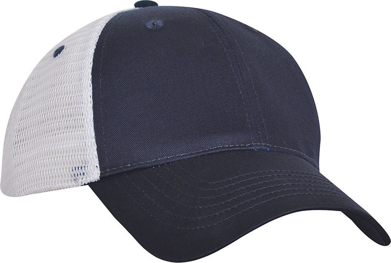 Trucker's Choice Mesh Cap - Navy With White