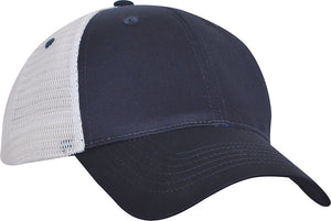 Trucker's Choice Mesh Cap - Navy With White