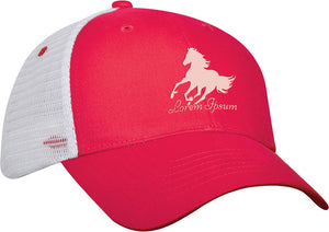 Trucker's Choice Mesh Cap - Red With White