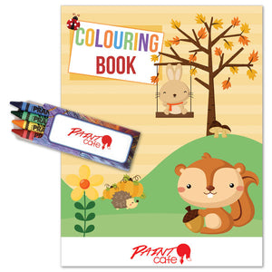 Coloring Book and Crayon Pack - White