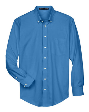 Devon & Jones Men's Crown Collection® Solid Oxford Woven Shirt - French Blue