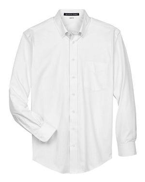 Devon & Jones Men's Crown Collection® Solid Oxford Woven Shirt - White