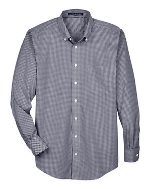 Devon & Jones Men's Crown Collection® Gingham Check Woven Dress Shirt - Navy