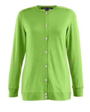 Devon & Jones Ladies' Perfect Fit™ Ribbon Cardigan - Lime