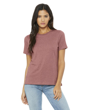 Ladies' Relaxed Heather CVC Short-Sleeve T-Shirt - Heather Mauve