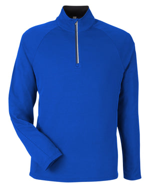 Men's Origin Performance Pique Quarter-Zip - Tru Royal/Crbn