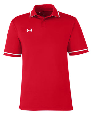 Men's Tipped Teams Performance Polo - Red