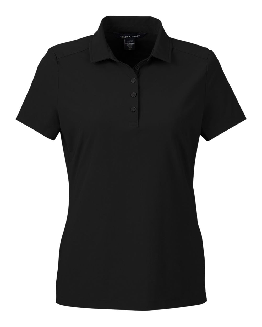 Devon & Jones CrownLux Performance® Ladies' Windsor Welded Polo - Black