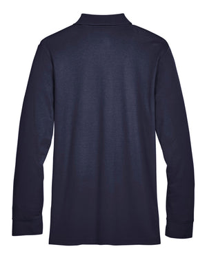 Devon & Jones CrownLux Performance® Men's Plaited Long Sleeve Polo