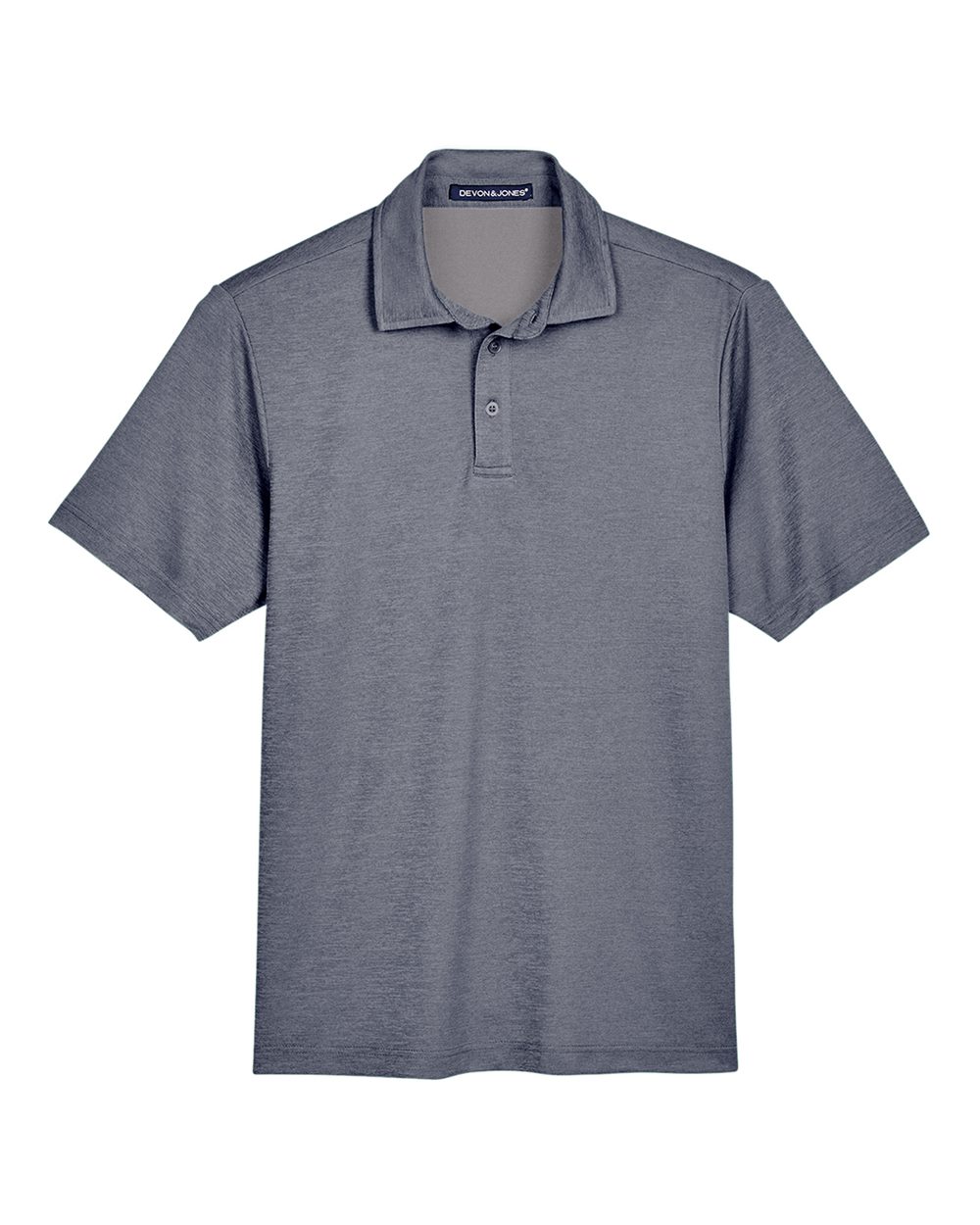 Devon & Jones CrownLux Performance® Men's Address Melange Polo - Navy Heather