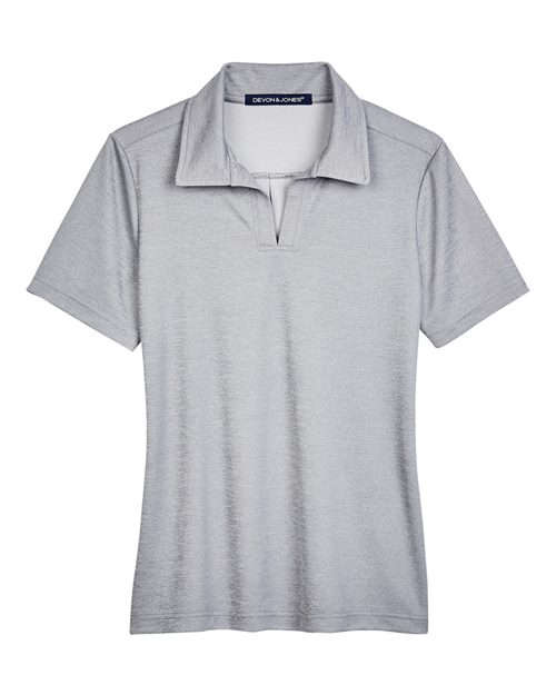 Devon & Jones CrownLux Performance® Ladies' Address Melange Polo - Grey Melange