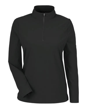 Devon & Jones CrownLux Performance® Ladies' Windsor Welded Quarter-Zip - Black