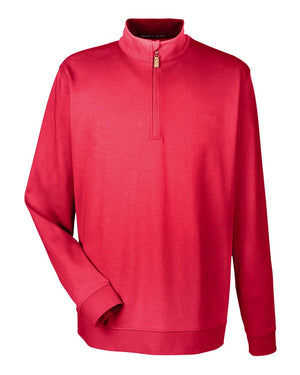 Devon & Jones Men's DRYTEC20™ Performance Quarter-Zip - Red/ Navy/ Red