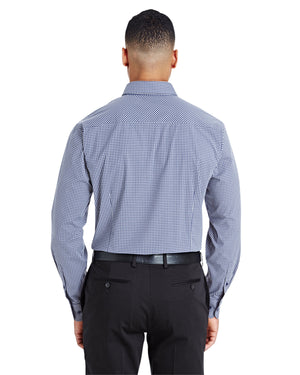 Devon & Jones CrownLux Performance® Men's Tonal Mini Check Woven Shirt - Back