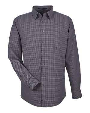 Devon & Jones CrownLux Performance® Men's Tonal Mini Check Woven Shirt - Carbon