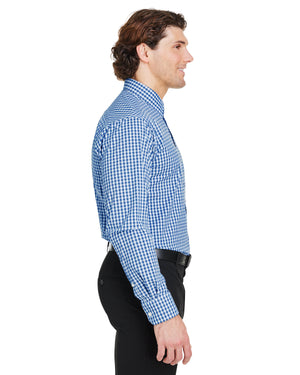 Devon & Jones CrownLux Performance® Men's Gingham Shirt - Side