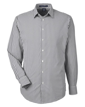 Devon & Jones CrownLux Performance® Men's Gingham Shirt - Graphite/White