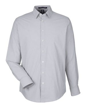 Devon & Jones CrownLux Performance® Men's Microstripe Shirt - Graphite/ White