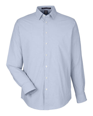 Devon & Jones CrownLux Performance® Men's Microstripe Shirt - Navy/ White