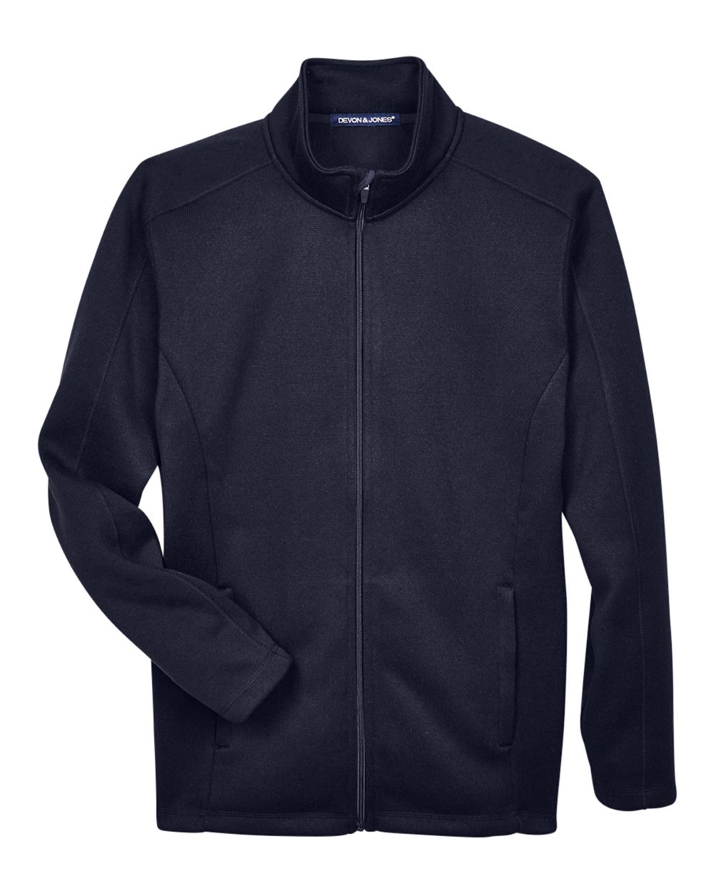 Devon & Jones Men's Bristol Full-Zip Sweater Fleece Jacket - Navy