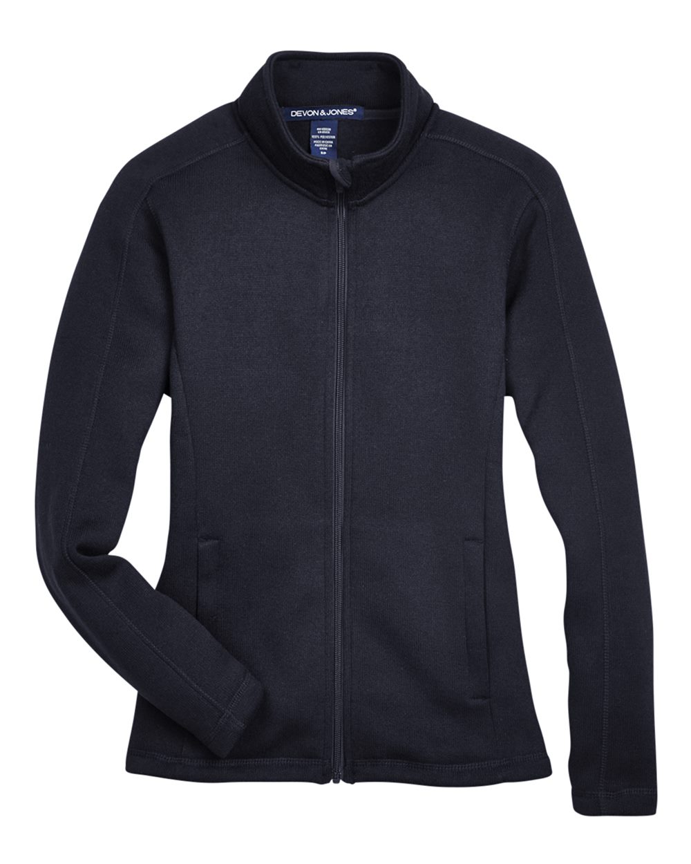 Devon & Jones Ladies' Bristol Full-Zip Sweater Fleece Jacket - Black