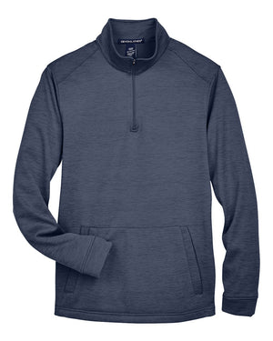 Devon & Jones Men's Newbury Mélange Fleece Quarter-Zip