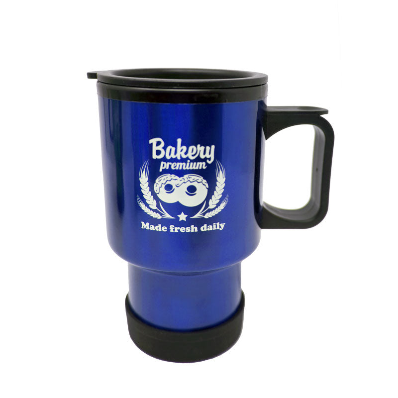 14 Oz. Retro Car Mug - Blue