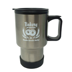 14 Oz. Retro Car Mug - Gun Metal