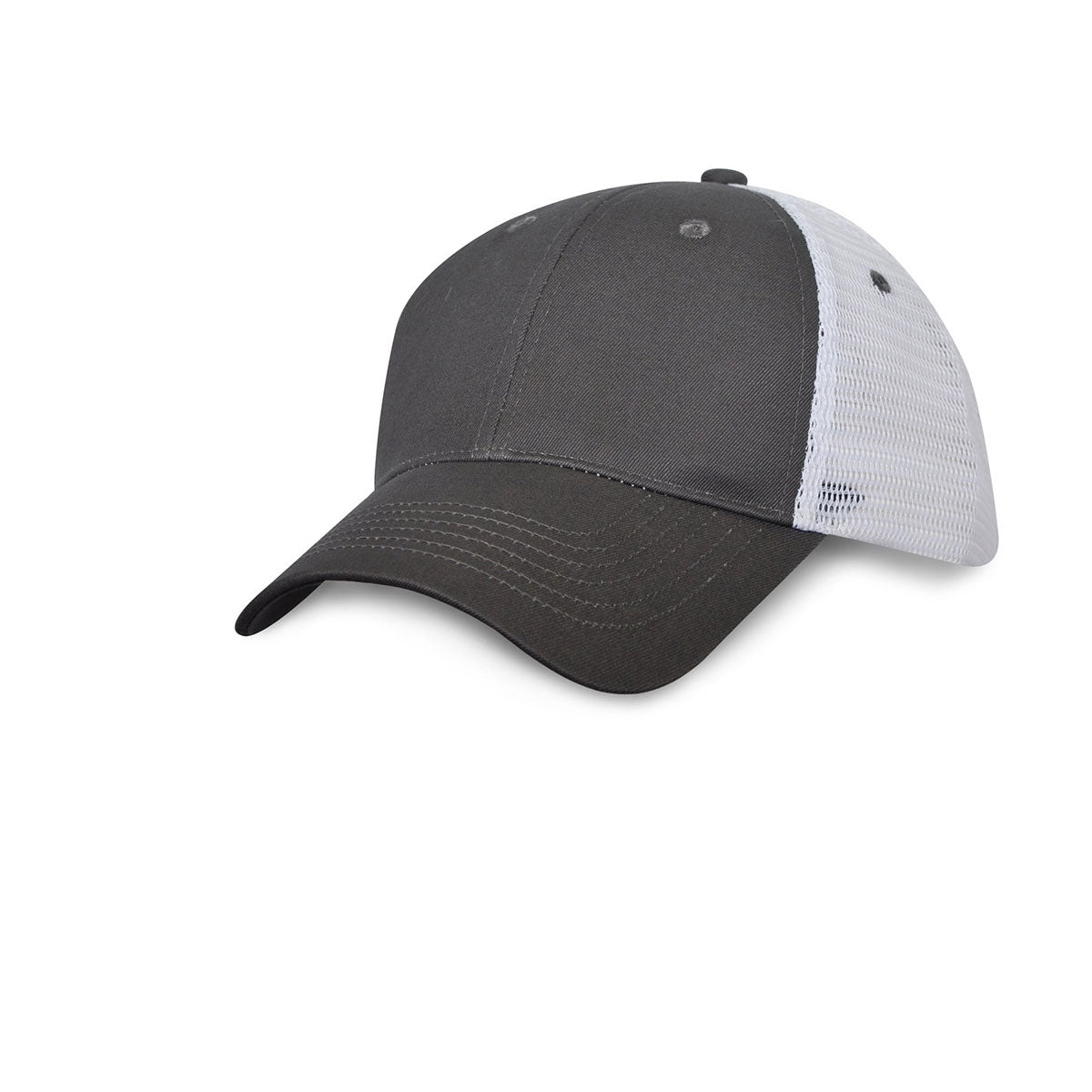 6 Panel Light Brushed Trucker Cap