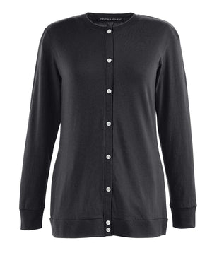 Devon & Jones Ladies' Perfect Fit™ Ribbon Cardigan - Black
