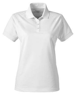 Harriton Ladies' Charge Snag and Soil Protect Polo - White