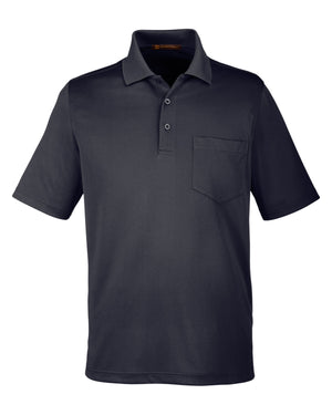 Harriton Men's Advantage Snag Protection Plus IL Pocket Polo - Black