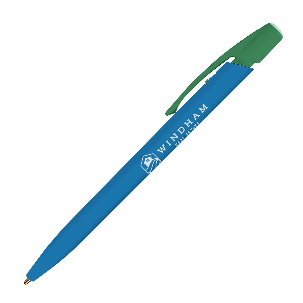 BIC® Media Clic™ Pen - Light Blue With Forest Green