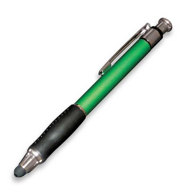 PDA Charger Soft Stylus Ball Point Pen - Green