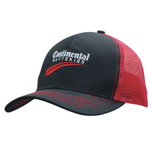 6 Panel Mesh Back Cap Breathable P-Twill