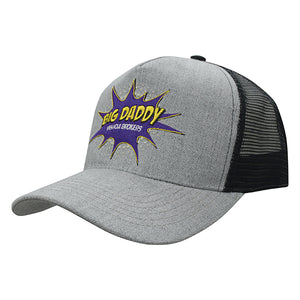5 Panel Grey Marle with Mesh Back Cap
